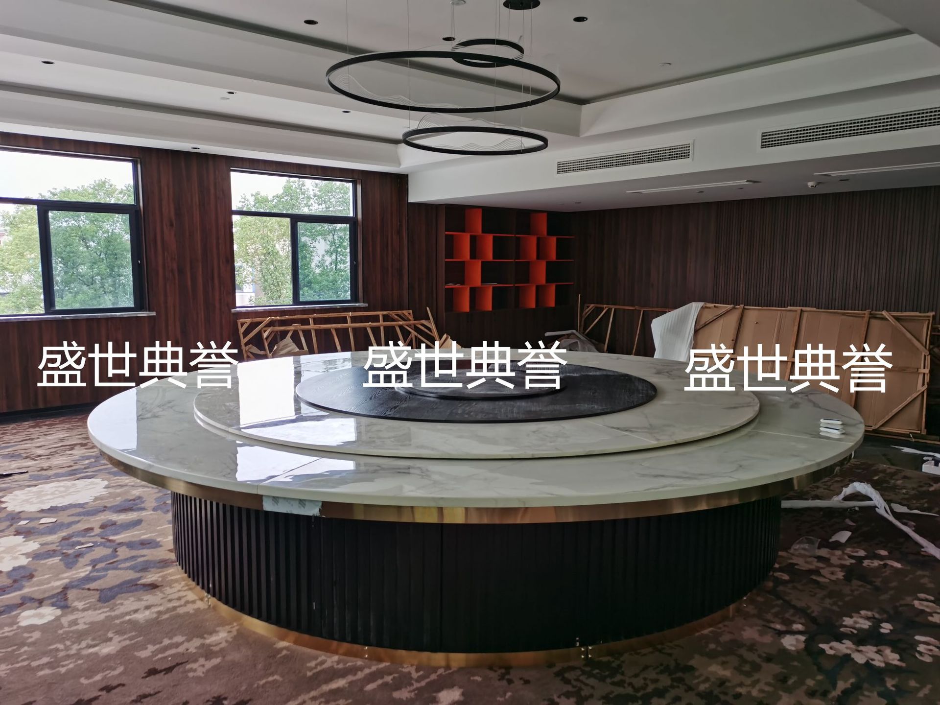 Electric round table, seafood restaurant, private room, marble electric table, high-end club, 20-person table at Shaoyang International Hotel pic 13