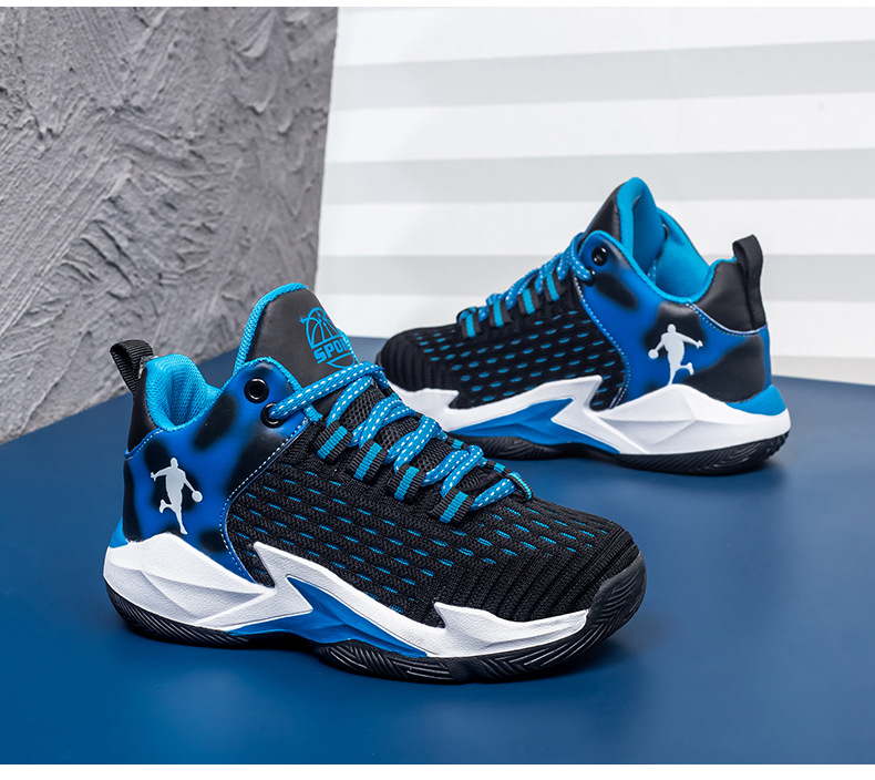 跳跳虎品牌童鞋2022夏季新款男童篮球鞋韩版飞织透气儿童运动鞋子详情18