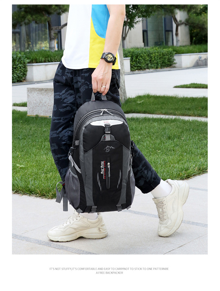 供应新款简约户外登山包男女双肩包运动书包休闲旅行旅游背包详情27