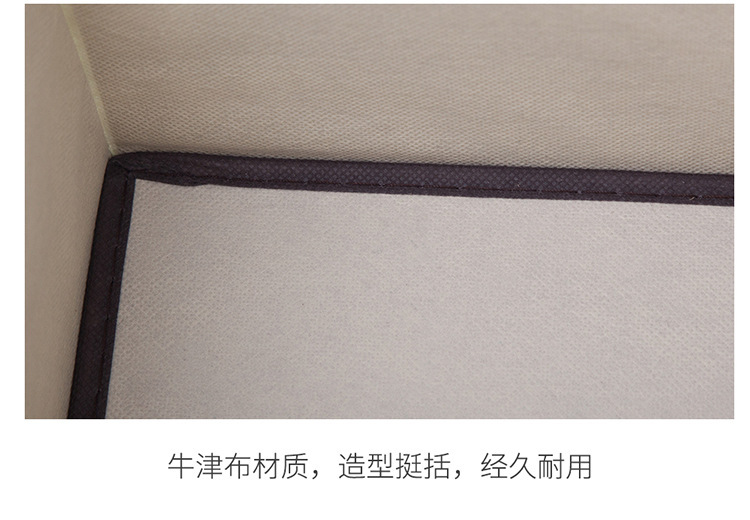 Wholesale of foldable clothing and sundries portable dust-proof storage boxes with LIDS and folding storage boxes made of faux linen fabric pic 20