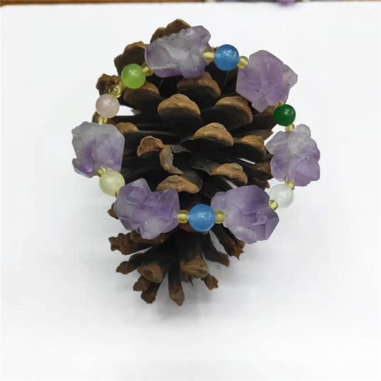 Wholesale natural amethyst bracelets, raw amethyst energy bracelets, direct sales from the manufacturer pic 10