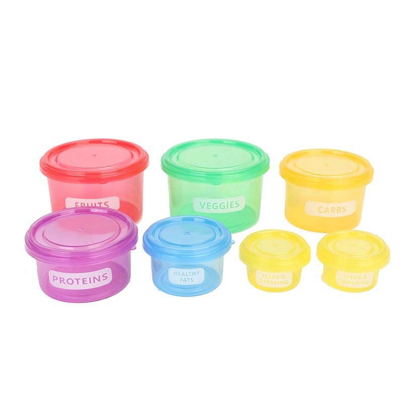 Creative Perfect Portions 7-piece set portable outdoor lunch box diet control lunch box pic 9