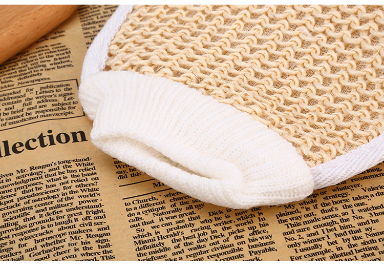 [LOVELY HOME] [hold ga] sisal bath rubber guante material de cáñamo de baño fibra vegetal masajeador toalla de baño wholesale práctico sisal bath guante pic 8