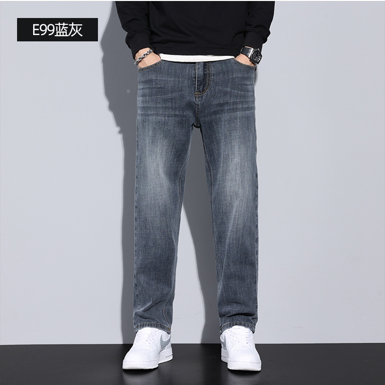 2024春夏季新款牛仔裤男士宽松直筒潮牌休闲百搭潮流薄款长裤子男详情11