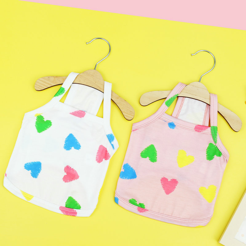 2023新款爱心背心 狗狗衣服 泰迪法斗专用 柔软有弹性棉面布 春夏季宠物服 毛绒玩具赠品详情11