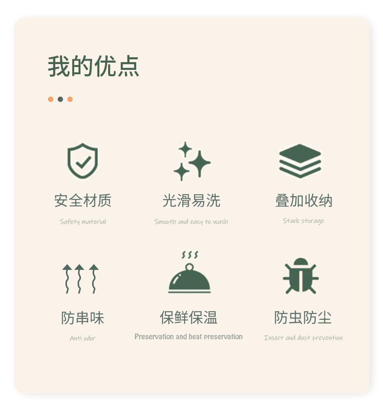2023 New household multi-layer winter preservation and dust-proof leftover food cover, transparent and stackable food cover 0714 pic 3
