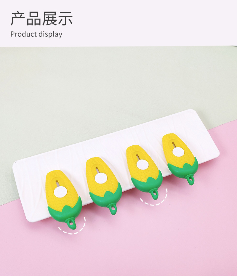 Cartoon corn mini utility knife, student cute wallpaper knife, paper cutting knife, small parcel opening and unboxing knife wholesale pic 16