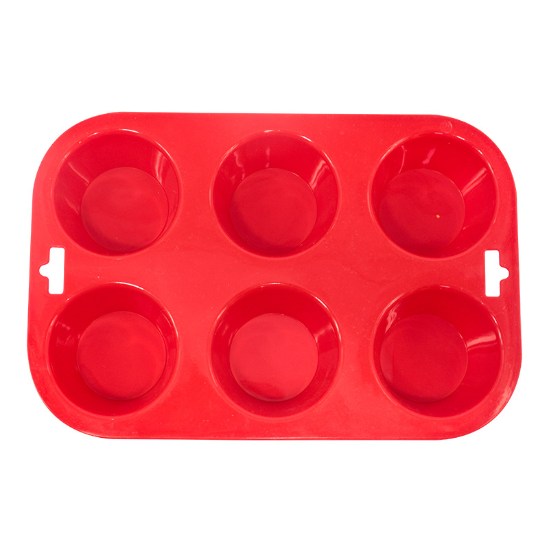6连蛋糕模具硅胶烘焙模具 圆形蛋挞模 耐高温易脱模DIY芝士慕斯模详情10