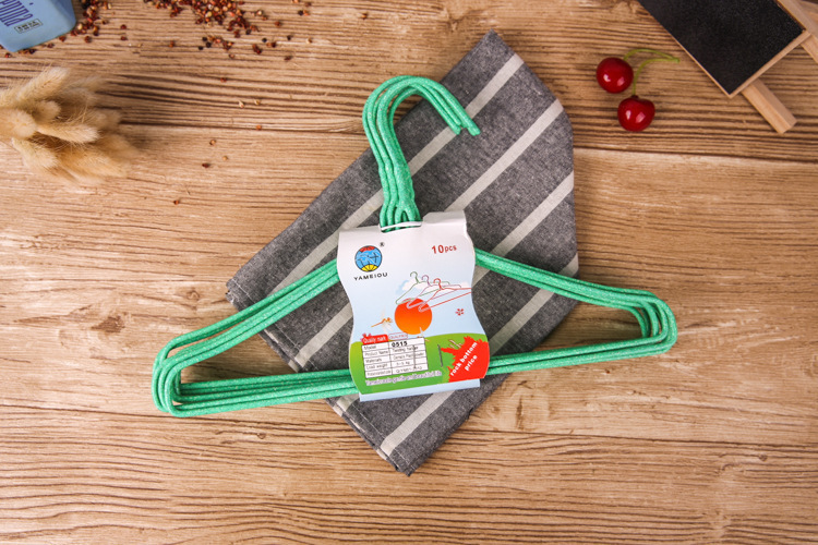 家用儿童款晒衣晾衣挂衣架 宝宝衣架儿童衣撑包塑铁丝衣架详情10