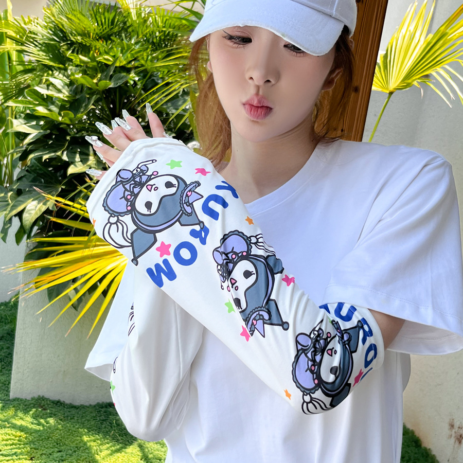 网红新款高颜值宽松防晒冰袖女学生夏季新款冰丝袖套防紫外线手袖详情15
