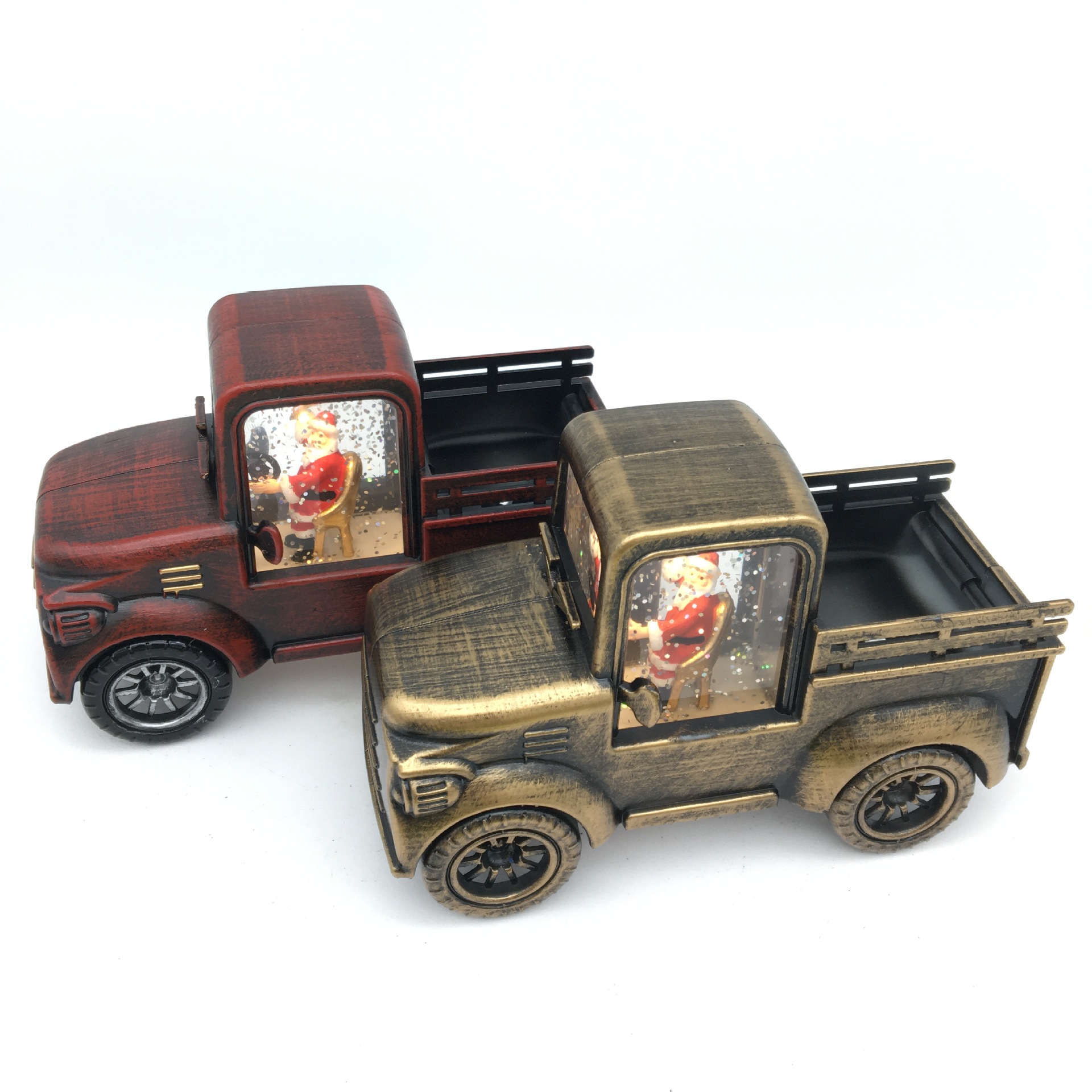 New holiday gifts: Illuminated, scallion oil leather truck, creative decorative items, window display, counter, Christmas gifts pic 15