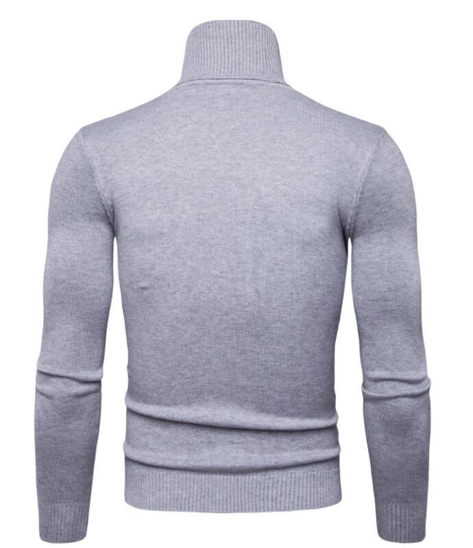 High-neck sweater for men, Korean-style slim-fit sweater, lapel woolen sweater for men, thick base knitted sweater for export pic 26