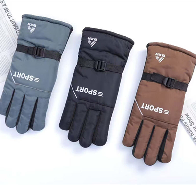 Cross-border thickened and extended warm gloves, outdoor skiing, motorcycle and electric bike riding gloves, riding with fleece and thickened pic 3