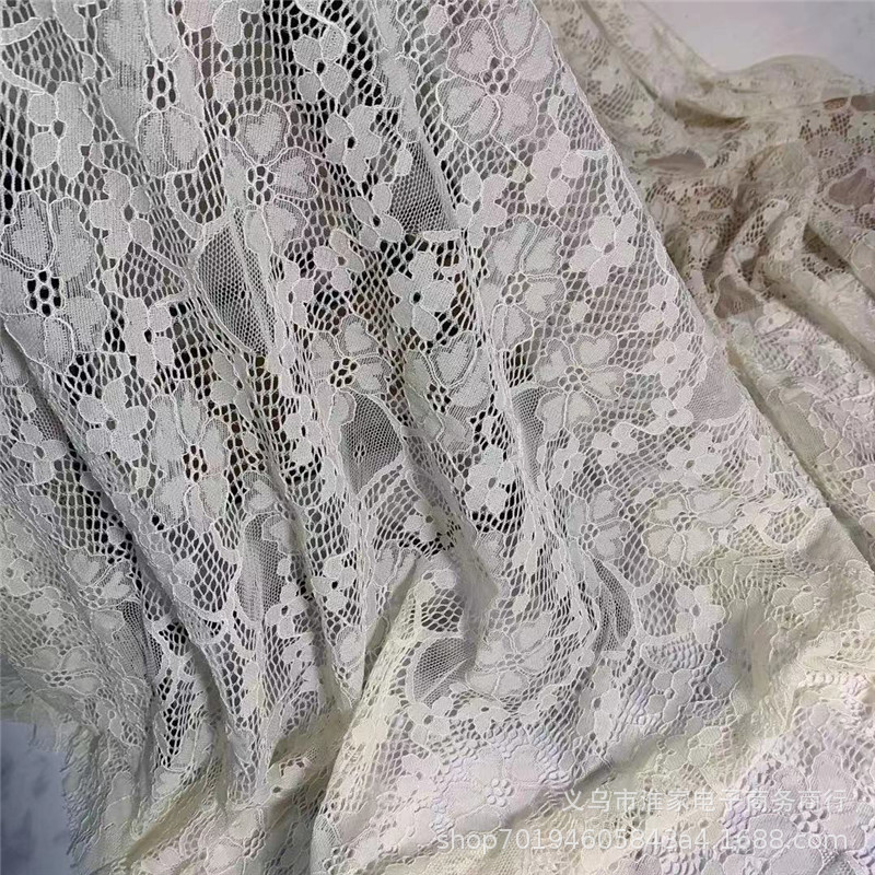 Elastic brocade lace fabric in stock, multi-color soft clothing dress fabric, mesh lace skirt accessories pic 11