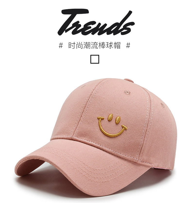 Fashionable and trendy seasonal hats for men and women, Korean-style smiling face hats, sunshade and sun protection baseball caps, sporty and casual baseball caps pic 2