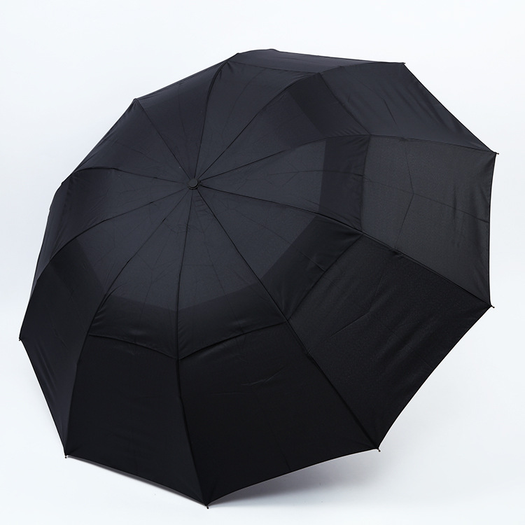 Umbrella, folding umbrella, Fengda umbrella factory direct sales, double-layer high-end, extra-large windproof, pure hand-sewn, in stock pic 2
