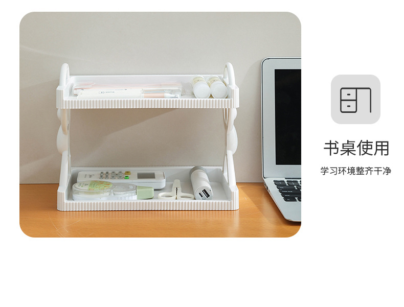 The small figure tiered storage rack, nail-free bathroom and washbasin storage rack, three-layer stacked stationery storage rack, for export only, for export only, for export only pic 13