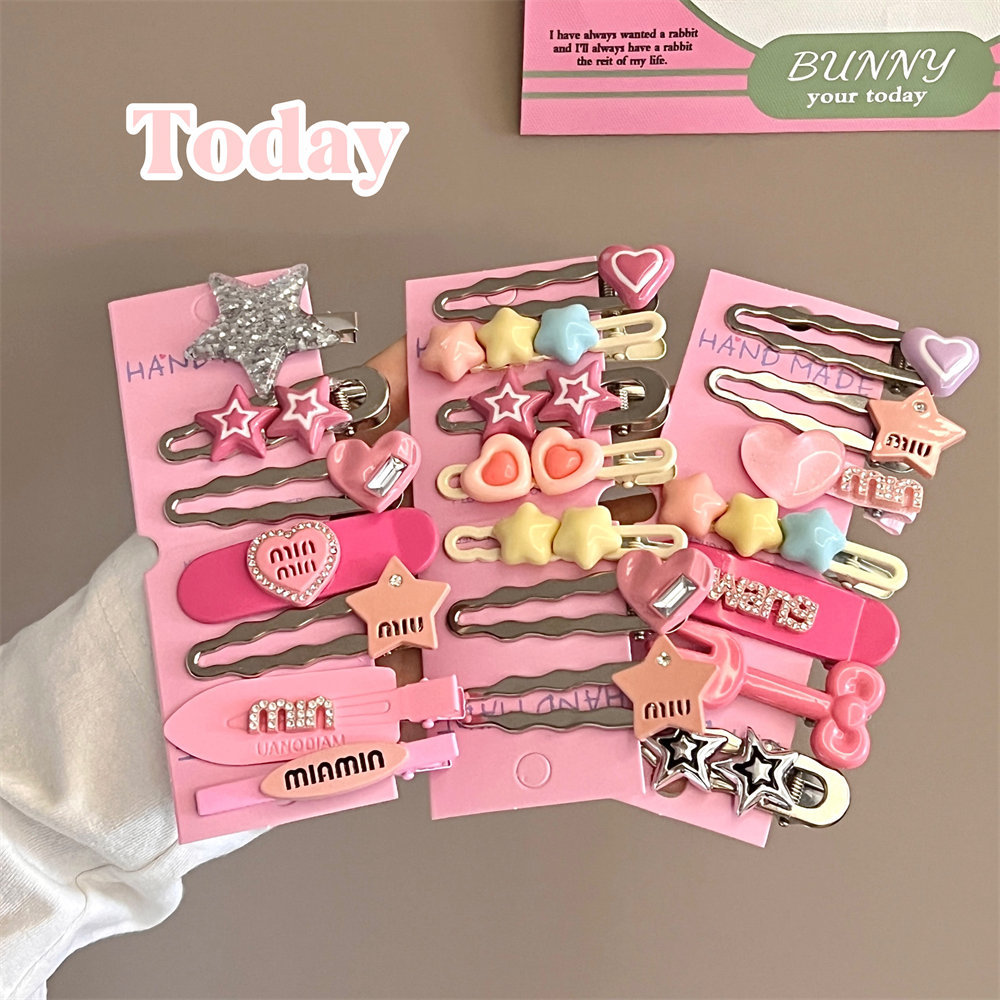 Versatile Y2K fashionable spicy girl style star hair clip, girl side bangs clip, sweet and cool dopamine crushed hair clip hair accessory pic 31