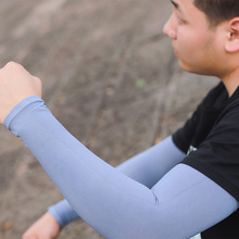 冰袖冰丝袖防晒袖套女夏季防紫外线冰爽男护臂套袖批发加长克长款详情25
