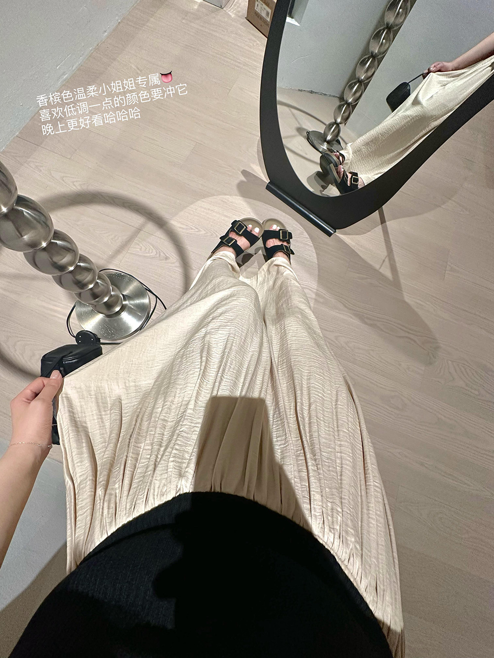 软糯飘逸可甜可盐~子川松紧腰显瘦长裙女2024夏季休闲半身裙e1316详情12