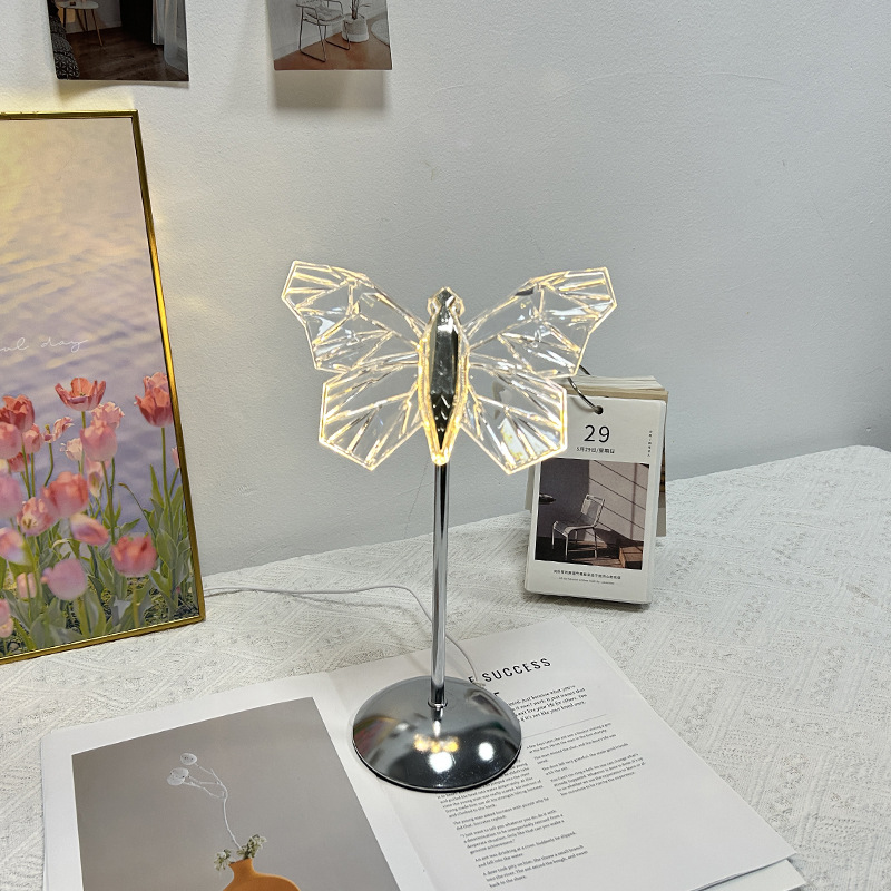 ins轻奢网红氛围灯USB小夜灯创意装饰台灯家居卧室摆件蜻蜓台灯详情16