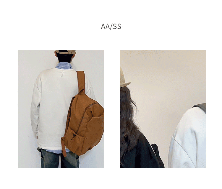 2024新款大容量纯色简约百搭时尚初高中生电脑包大学生双肩背包详情3