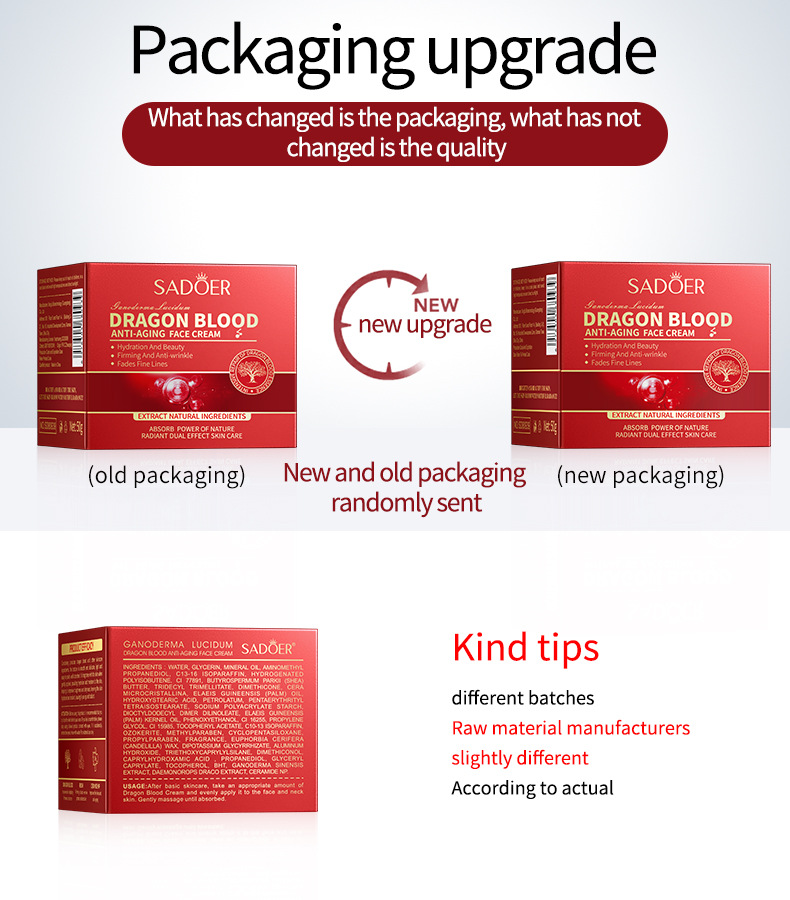 SADOER Ganoderma lucidum Dragon Blood Face Cream is exclusively for cross-border export pic 15