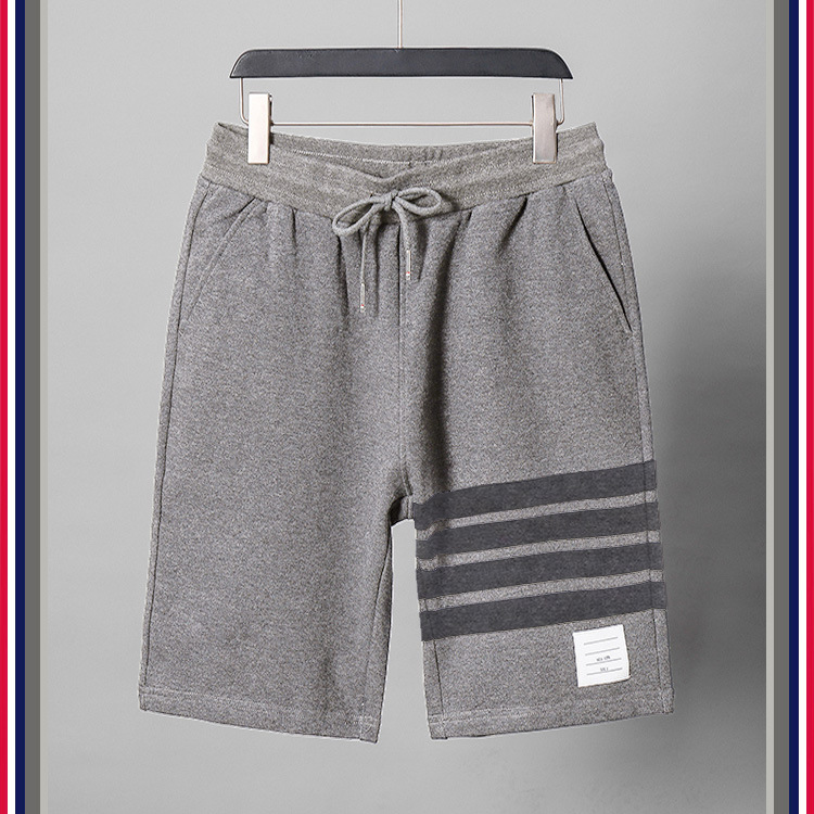 TB teñido teñido cuatro barras rayas moda hombre verano moda pantalones de algodón moda marca pantalones medios pantalones deportivos pantalones casuales hombres pic 50