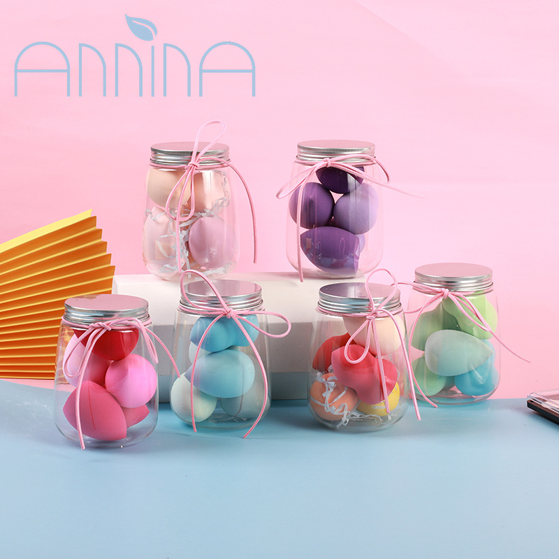Anina Exquisite canned beauty egg Powder puff, soft dry and wet dual-purpose cotton pad, makeup egg beauty tool pic 1