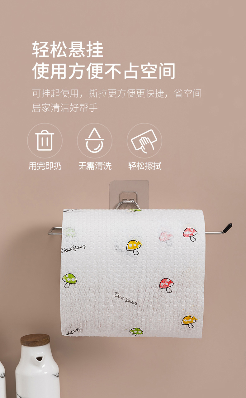 Wholesale absorbent and thickened kitchen paper, dry and wet dual-purpose, non-stick, disposable lazy cloths pic 41
