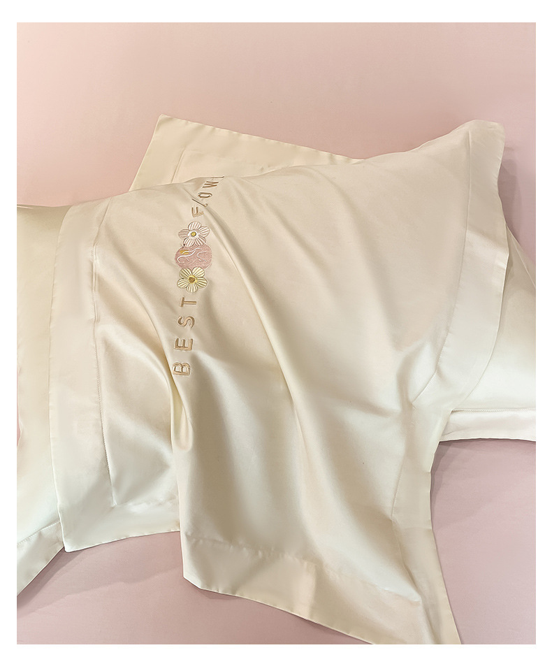 Class A mother and baby grade 240-count long-staple cotton four-piece set, all-cotton pure cotton quilt cover, bed sheet and bed cover style light luxury bedding pic 10