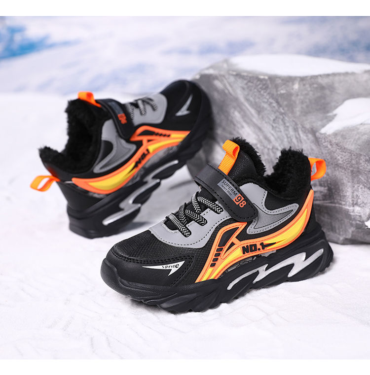 男童鞋子2024秋冬季新款加绒保暖中大童鞋儿童防滑棉鞋学生运动鞋详情11