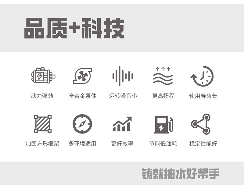 Gasoline engine water pump, fire rescue drainage, farmland irrigation 2/3/4/6/8-inch high-flow water pump pic 9