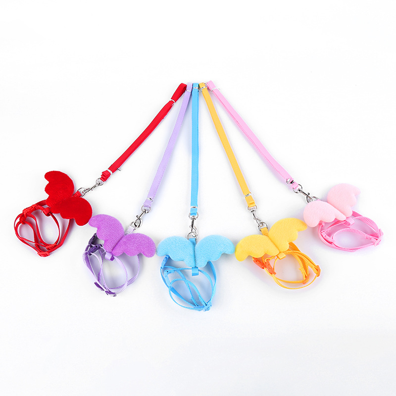 Cute little angel pet leash, durable nylon dog leash, chest and back strap, pet supplies manufacturer wholesale pic 5