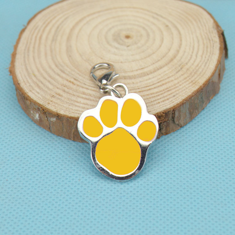 Cross-border best-selling pet dog brand 8-color footprint pet jewelry pendant, anti-loss engraved dog pendant, pet accessory pic 10
