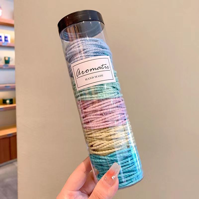 Black high-elasticity and durable rubber band female Korean-style simple and elegant hair tie, headband, high ponytail leather case and hair accessory pic 7