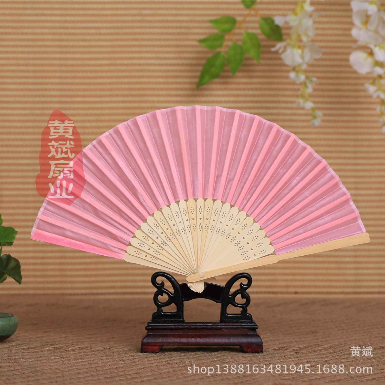 6寸彩虹扇婚礼布扇竹骨丝绸布面扇小绢扇婚礼道具扇详情16