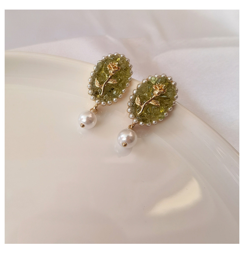 S925银针法式复古珍珠耳环高级感批发新款纯银耳钉小众百搭耳饰女详情19