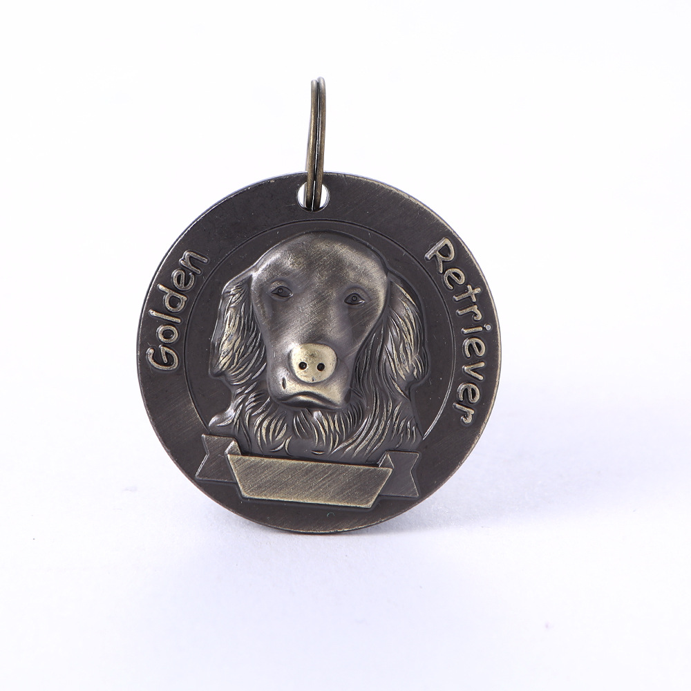 Explosivo retro bronce antiguo pet dog tag pet anti-pérdida de información de identidad procesamiento de la etiqueta grabado láser una pieza de generación pic 18