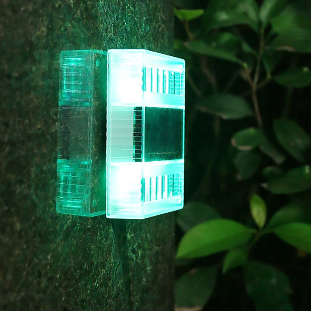 Solar rectangular wall lamp, 6LED top and bottom luminous fence lamp, outdoor courtyard villa decorative lamp, direct supply from the manufacturer pic 3