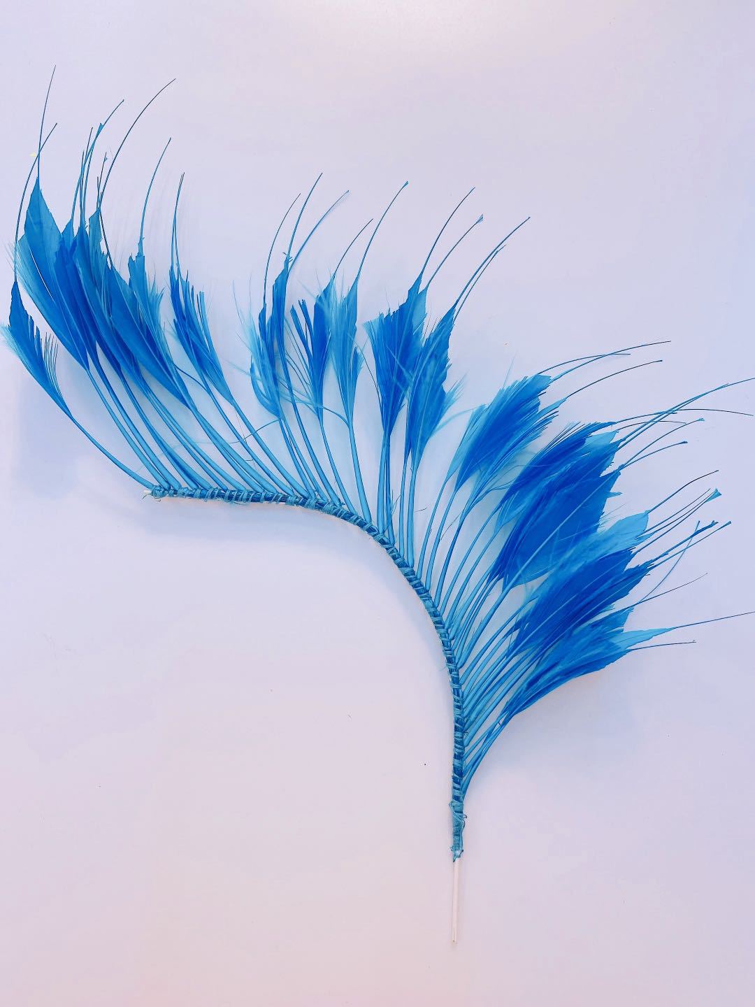 Factory clearance sale of feather wire flower diy clothing, props, hats, accessories, 30cm colorful feather corsages pic 20