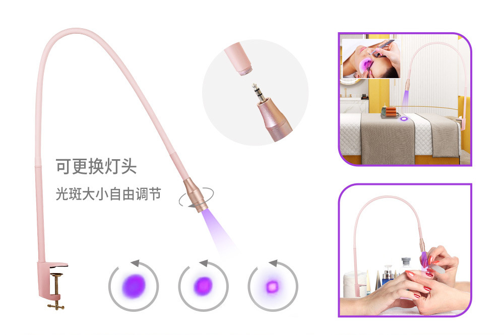 The eyelash mascara uses a purple LED eyelash lamp to quickly cure the UV eyelash glue in 1-3 seconds. The aperture is adjustable for both European and American standards pic 31