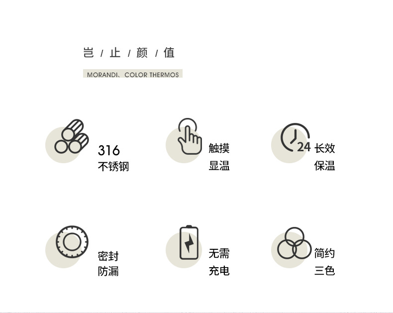 保温杯女士高档学生316不锈钢便携2021网红款水杯高颜值杯子男生详情3