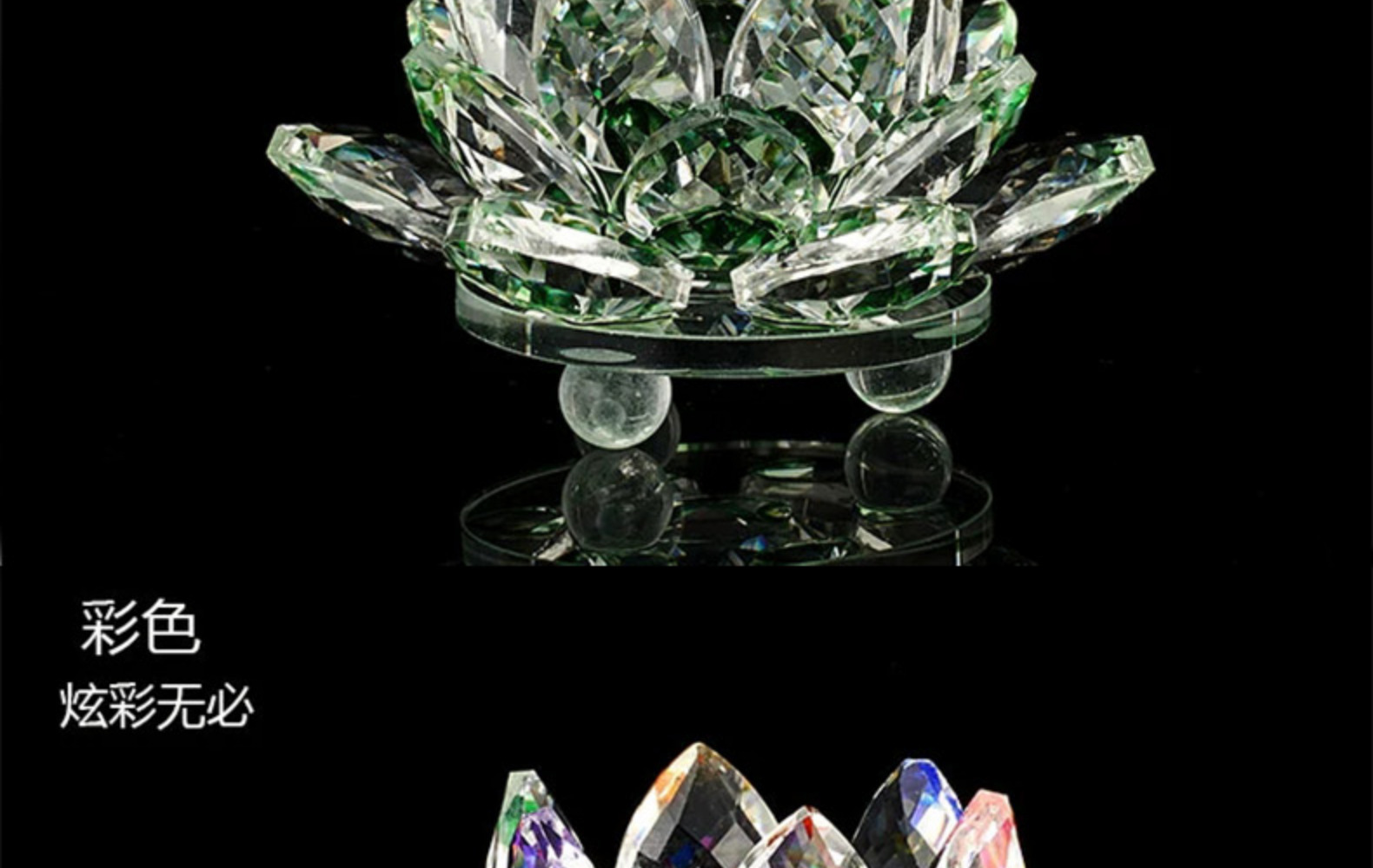 Lingyun Crystal Lotus Factory wholesals home ornaments, living room decoration crystal handicrafts, and Chinese lotus ornaments pic 21