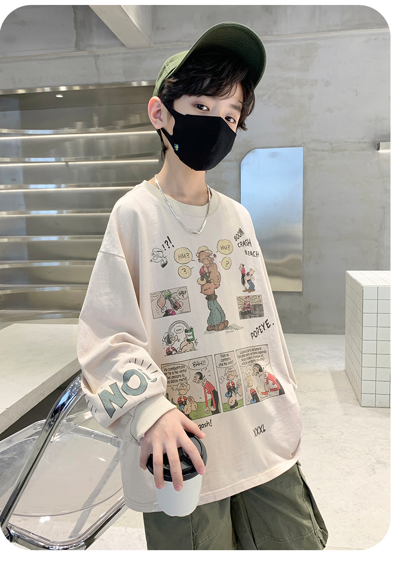 男童卫衣春秋款2025新款儿童洋气卡通上衣套头中大童时髦春季童装详情12