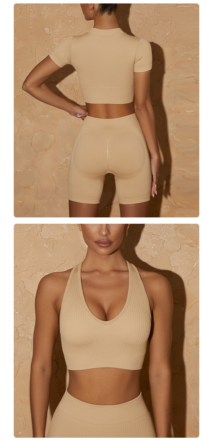 European and American yoga wear, autumn and winter long-sleeved sets, sports bras, zipper yoga vests, bras, high-waisted lulu yoga pants pic 18