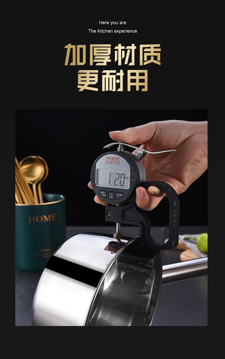 304不锈钢水瓢加长柄特厚勺子水舀子厨房食堂打粥大汤勺汤瓢水勺详情3