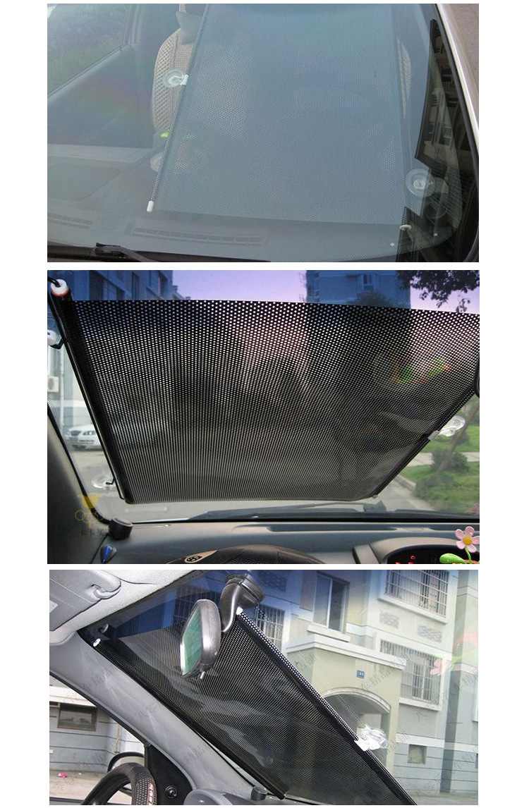 汽车用防晒遮阳挡 车内防高温隔热帘太阳挡 自动伸缩卷帘车载窗帘详情15