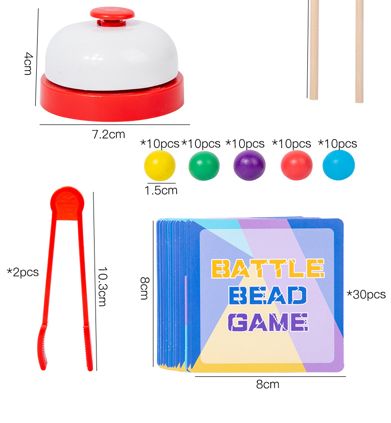 跨境儿童木制玩具桌面互动游戏思维训练玩具颜色夹珠对战游戏教具详情13