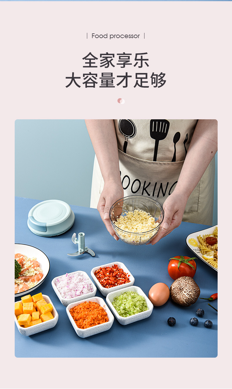 Garlic paste magic tool, garlic mince mixer, mini kitchen garlic mashing machine, manual garlic pulling machine, garlic and meat mince, small meat grinder for complementary foods pic 5